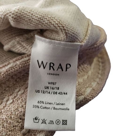 CT1086a Wrap London Women's tan lightweight sweater. 12/14 - Picture 7 of 7